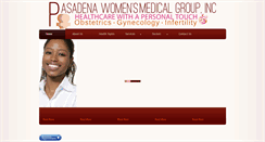 Desktop Screenshot of pasadenaobgyn.com